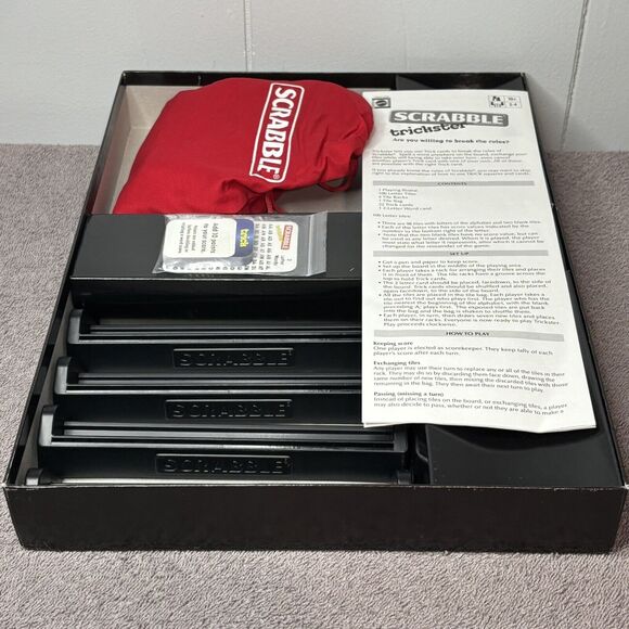 Scrabble Trickster Crossword Game Mattel Complete 2010 Preowned Good Condition - Picture 8 of 13